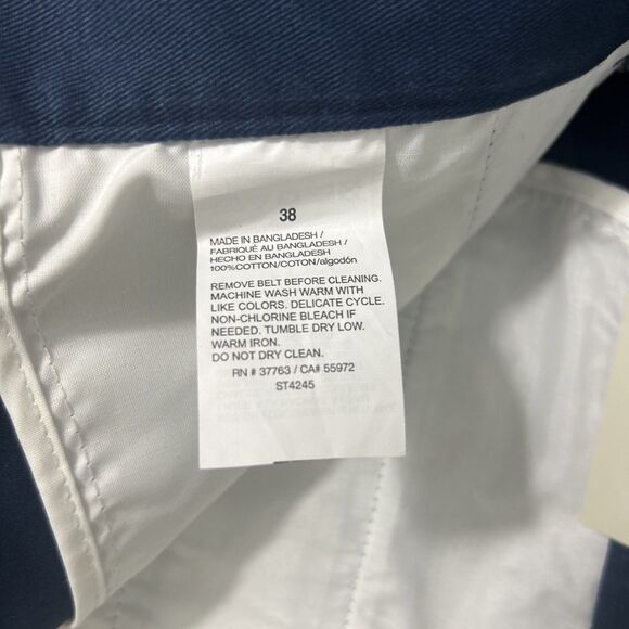 Savane Select Edition Mens Size 38 Shorts w Belt Blue Flat Front- NEW- 9” Inseam - Picture 8 of 16